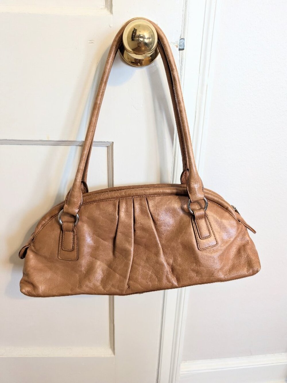 Hobo International brown leather baguette shoulder bag